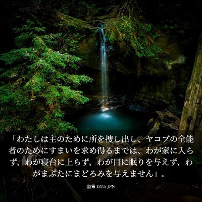 Picture 03 - 詩篇 132:5 JPN - 「わたしは主のために所を捜し出し - Bible Verse Picture