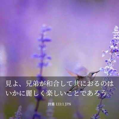 Picture 03 - 詩篇 133:1 JPN - 見よ、兄弟が和合して共におるのは - Bible Verse Picture