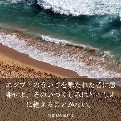 Picture 03 - 詩篇 136:10 JPN - エジプトのういごを撃たれた者に感 - Bible Verse Picture