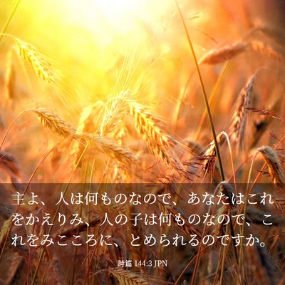 Picture 03 - 詩篇 144:3 JPN - 主よ、人は何ものなので、あなたは - Bible Verse Picture