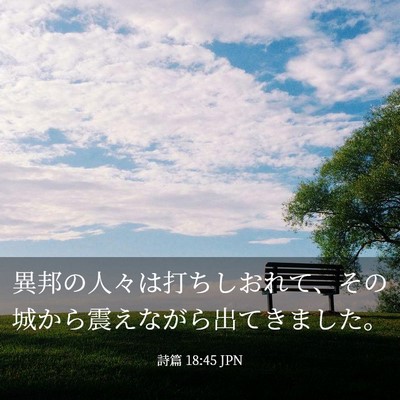 Picture 03 - 詩篇 18:45 JPN - 異邦の人々は打ちしおれて、その城 - Bible Verse Picture