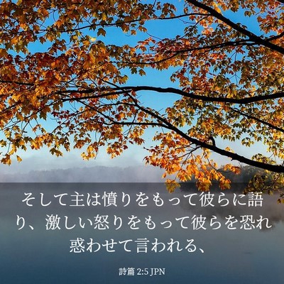 Picture 03 - 詩篇 2:5 JPN - そして主は憤りをもって彼らに語り - Bible Verse Picture