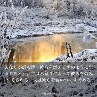Picture 03 - 詩篇 21:9 JPN - あなたが怒る時、彼らを燃える炉の - Bible Verse Picture