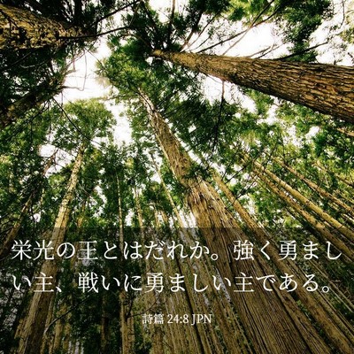 Picture 03 - 詩篇 24:8 JPN - 栄光の王とはだれか。強く勇ましい - Bible Verse Picture