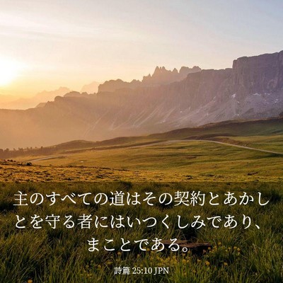 Picture 03 - 詩篇 25:10 JPN - 主のすべての道はその契約とあかし - Bible Verse Picture