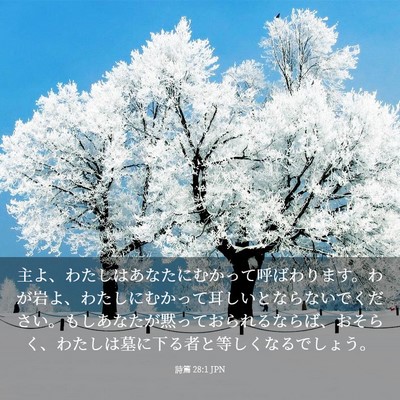 Picture 03 - 詩篇 28:1 JPN - 主よ、わたしはあなたにむかって呼 - Bible Verse Picture
