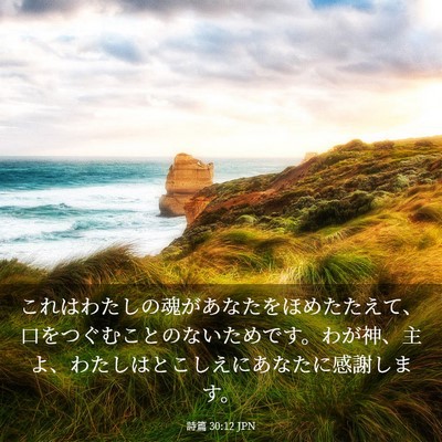 Picture 03 - 詩篇 30:12 JPN - これはわたしの魂があなたをほめた - Bible Verse Picture