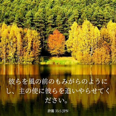 Picture 03 - 詩篇 35:5 JPN - 彼らを風の前のもみがらのようにし - Bible Verse Picture