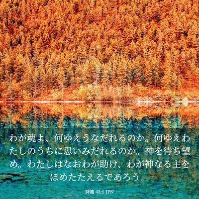 Picture 03 - 詩篇 43:5 JPN - わが魂よ、何ゆえうなだれるのか。 - Bible Verse Picture