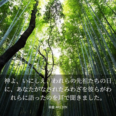 Picture 03 - 詩篇 44:1 JPN - 神よ、いにしえ、われらの先祖たち - Bible Verse Picture