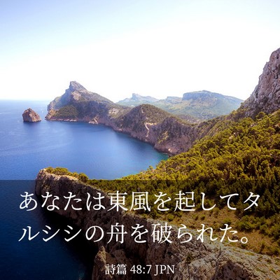 Picture 03 - 詩篇 48:7 JPN - あなたは東風を起してタルシシの舟 - Bible Verse Picture