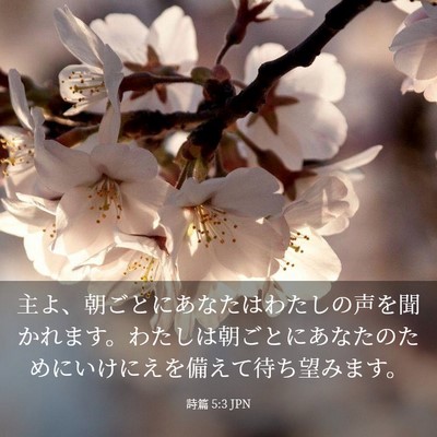 Picture 03 - 詩篇 5:3 JPN - 主よ、朝ごとにあなたはわたしの声 - Bible Verse Picture