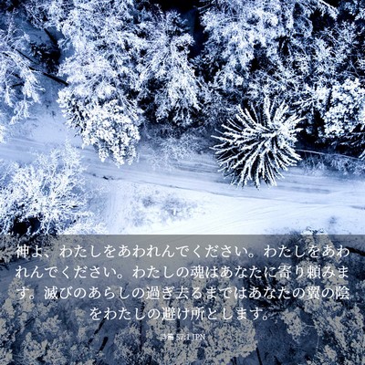 Picture 03 - 詩篇 57:1 JPN - 神よ、わたしをあわれんでください - Bible Verse Picture