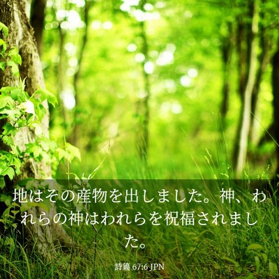 Picture 03 - 詩篇 67:6 JPN - 地はその産物を出しました。神、わ - Bible Verse Picture