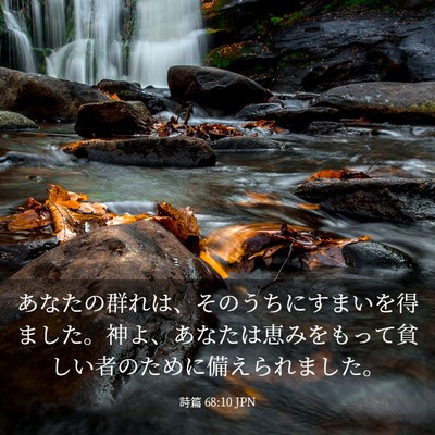 Picture 03 - 詩篇 68:10 JPN - あなたの群れは、そのうちにすまい - Bible Verse Picture