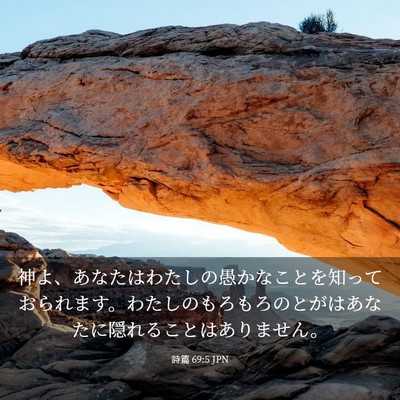 Picture 03 - 詩篇 69:5 JPN - 神よ、あなたはわたしの愚かなこと - Bible Verse Picture