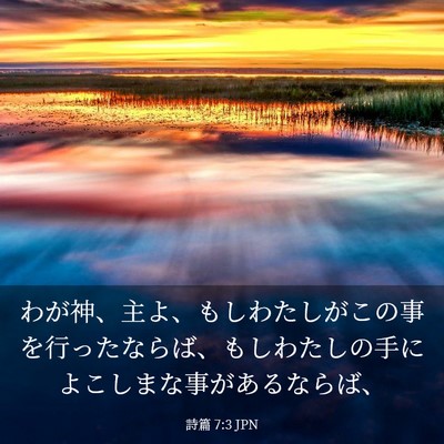 Picture 03 - 詩篇 7:3 JPN - わが神、主よ、もしわたしがこの事 - Bible Verse Picture