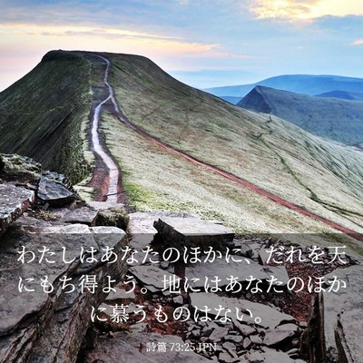Picture 03 - 詩篇 73:25 JPN - わたしはあなたのほかに、だれを天 - Bible Verse Picture