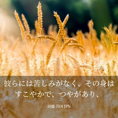 Picture 03 - 詩篇 73:4 JPN - 彼らには苦しみがなく、その身はす - Bible Verse Picture