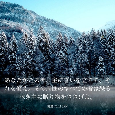 Picture 03 - 詩篇 76:11 JPN - あなたがたの神、主に誓いを立てて - Bible Verse Picture