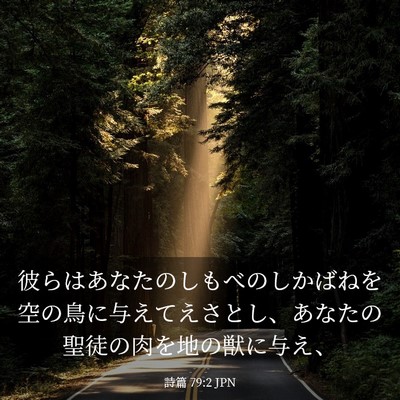Picture 03 - 詩篇 79:2 JPN - 彼らはあなたのしもべのしかばねを - Bible Verse Picture
