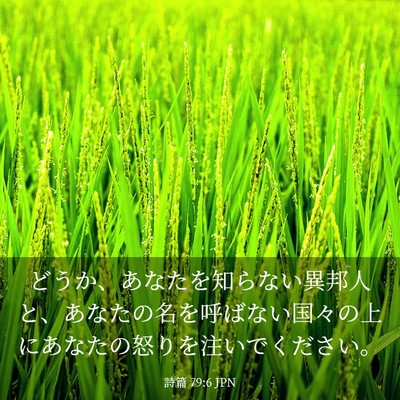 Picture 03 - 詩篇 79:6 JPN - どうか、あなたを知らない異邦人と - Bible Verse Picture