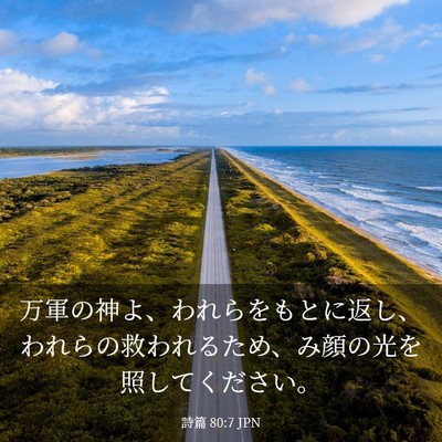 Picture 03 - 詩篇 80:7 JPN - 万軍の神よ、われらをもとに返し、 - Bible Verse Picture