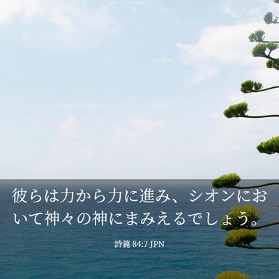 Picture 03 - 詩篇 84:7 JPN - 彼らは力から力に進み、シオンにお - Bible Verse Picture