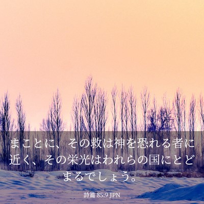 Picture 03 - 詩篇 85:9 JPN - まことに、その救は神を恐れる者に - Bible Verse Picture