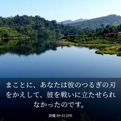 Picture 03 - 詩篇 89:43 JPN - まことに、あなたは彼のつるぎの刃 - Bible Verse Picture