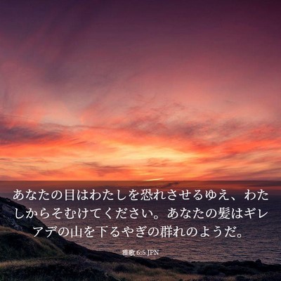 Picture 03 - 雅歌 6:5 JPN - あなたの目はわたしを恐れさせるゆ - Bible Verse Picture