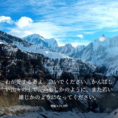 Picture 03 - 雅歌 8:14 JPN - わが愛する者よ、急いでください。 - Bible Verse Picture