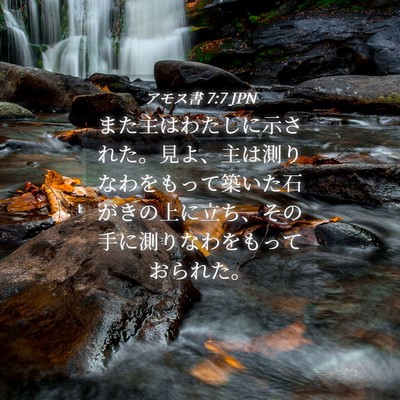 Picture 04 - アモス書 7:7 JPN - また主はわたしに示された。見よ、 - Bible Verse Picture