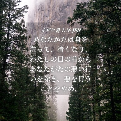 Picture 04 - イザヤ書 1:16 JPN - あなたがたは身を洗って、清くなり - Bible Verse Picture