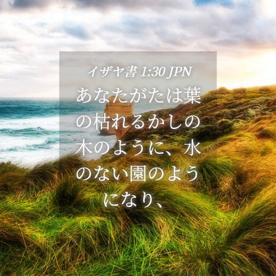 Picture 04 - イザヤ書 1:30 JPN - あなたがたは葉の枯れるかしの木の - Bible Verse Picture