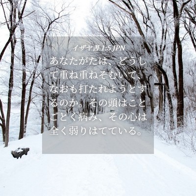 Picture 04 - イザヤ書 1:5 JPN - あなたがたは、どうして重ね重ねそ - Bible Verse Picture