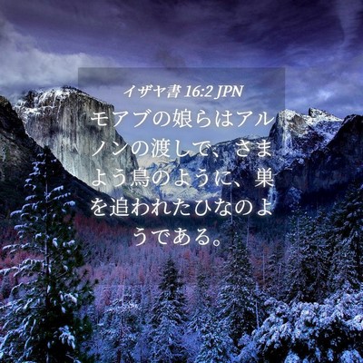 Picture 04 - イザヤ書 16:2 JPN - モアブの娘らはアルノンの渡しで、 - Bible Verse Picture