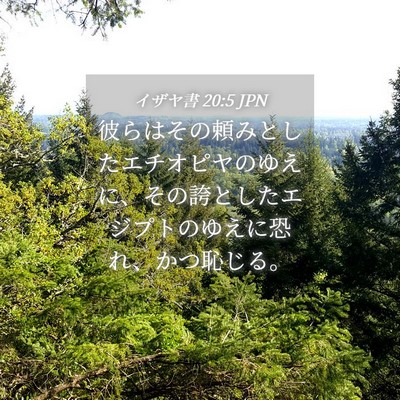 Picture 04 - イザヤ書 20:5 JPN - 彼らはその頼みとしたエチオピヤの - Bible Verse Picture