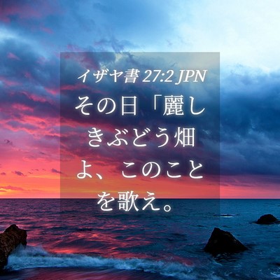Picture 04 - イザヤ書 27:2 JPN - その日「麗しきぶどう畑よ、このこ - Bible Verse Picture