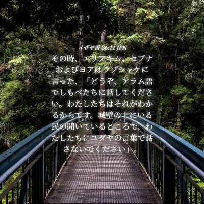 Picture 04 - イザヤ書 36:11 JPN - その時、エリアキム、セブナおよび - Bible Verse Picture