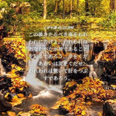 Picture 04 - イザヤ書 41:23 JPN - この後きたるべき事をわれわれに告 - Bible Verse Picture