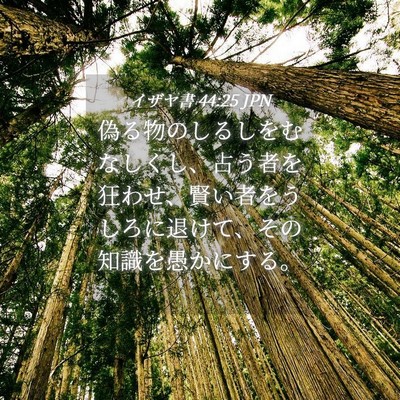 Picture 04 - イザヤ書 44:25 JPN - 偽る物のしるしをむなしくし、占う - Bible Verse Picture