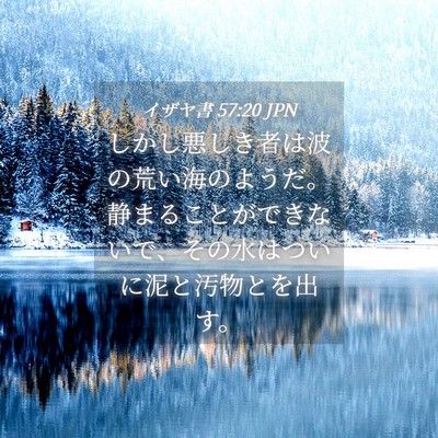 Picture 04 - イザヤ書 57:20 JPN - しかし悪しき者は波の荒い海のよう - Bible Verse Picture