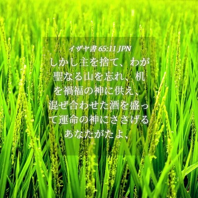 Picture 04 - イザヤ書 65:11 JPN - しかし主を捨て、わが聖なる山を忘 - Bible Verse Picture