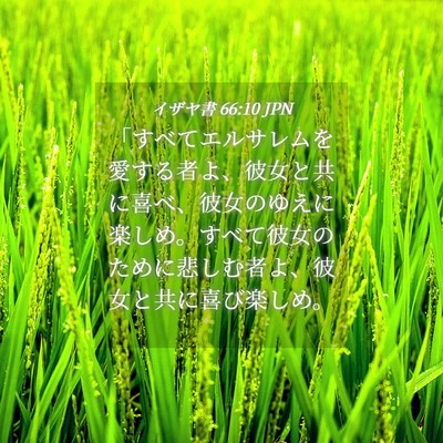 Picture 04 - イザヤ書 66:10 JPN - 「すべてエルサレムを愛する者よ、 - Bible Verse Picture