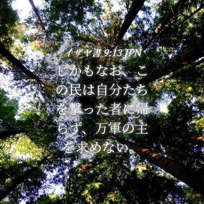 Picture 04 - イザヤ書 9:13 JPN - しかもなお、この民は自分たちを撃 - Bible Verse Picture