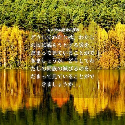Picture 04 - エステル記 8:6 JPN - どうしてわたしは、わたしの民に臨 - Bible Verse Picture