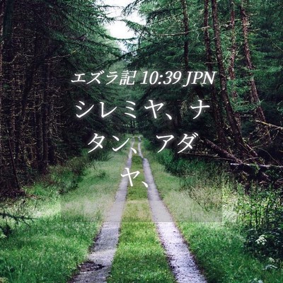 Picture 04 - エズラ記 10:39 JPN - シレミヤ、ナタン、アダヤ、 - Bible Verse Picture