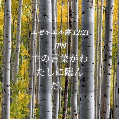 Picture 04 - エゼキエル書 12:21 JPN - 主の言葉がわたしに臨んだ、 - Bible Verse Picture