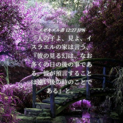 Picture 04 - エゼキエル書 12:27 JPN - 「人の子よ、見よ、イスラエルの家 - Bible Verse Picture